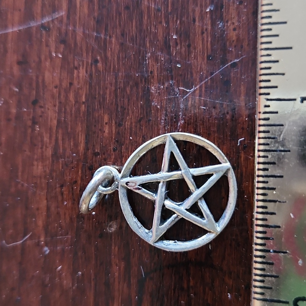 Silver Pentagram Charm